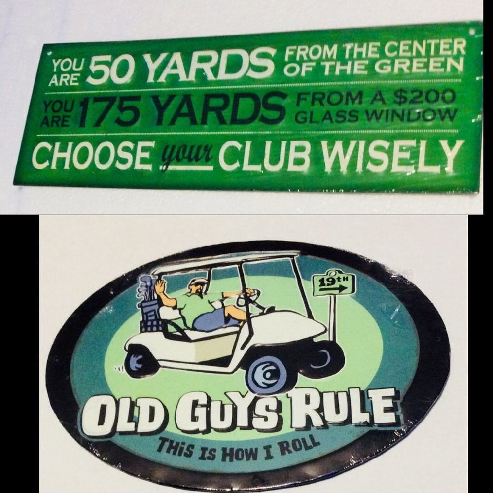2 Golf Tin Metal Signs How I Roll Choose Wisely